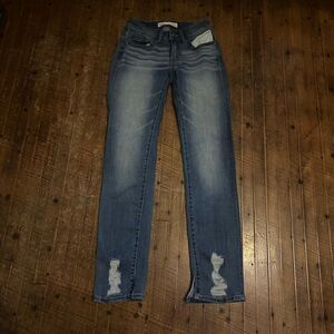 BKE distressed Stella western 25x29.5 bootcut jeans